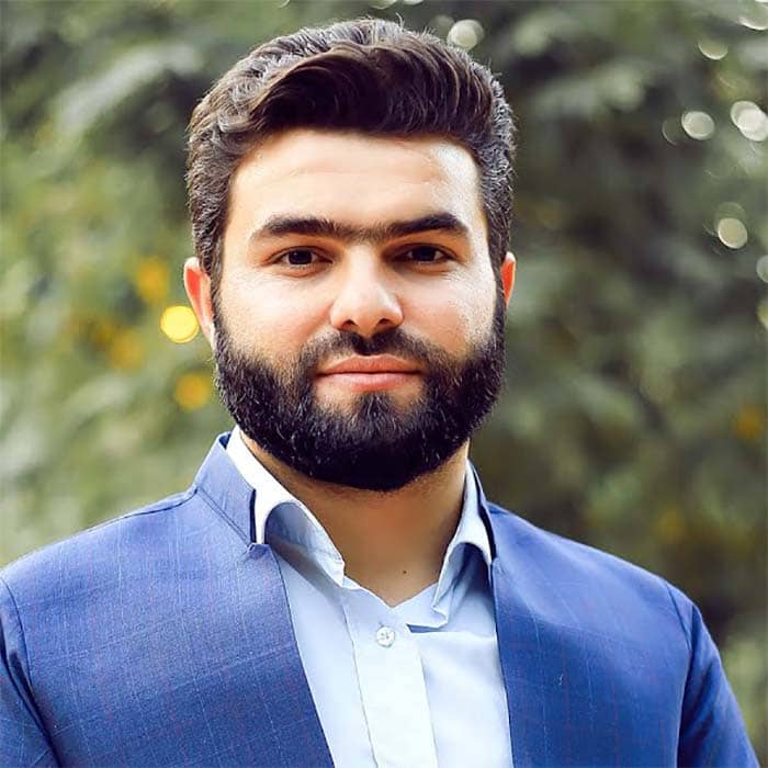 Portret van Koranreciteur Bisha Al Kurdi