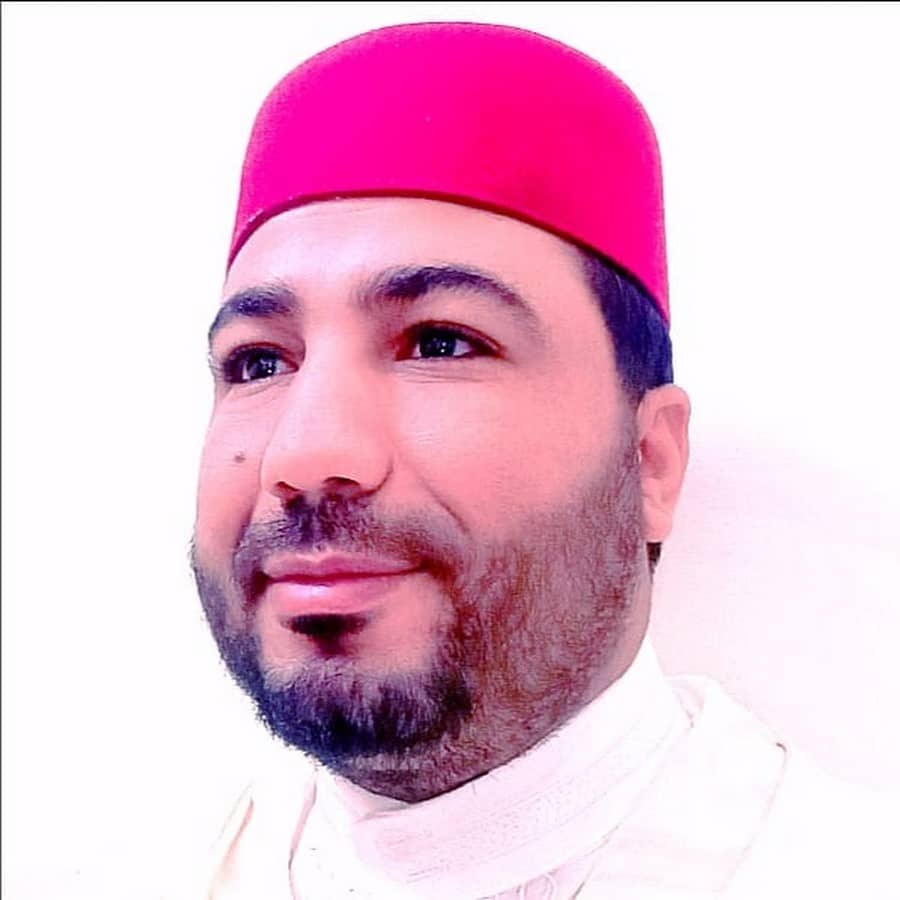 Portret van Koranreciteur Khalil Didi