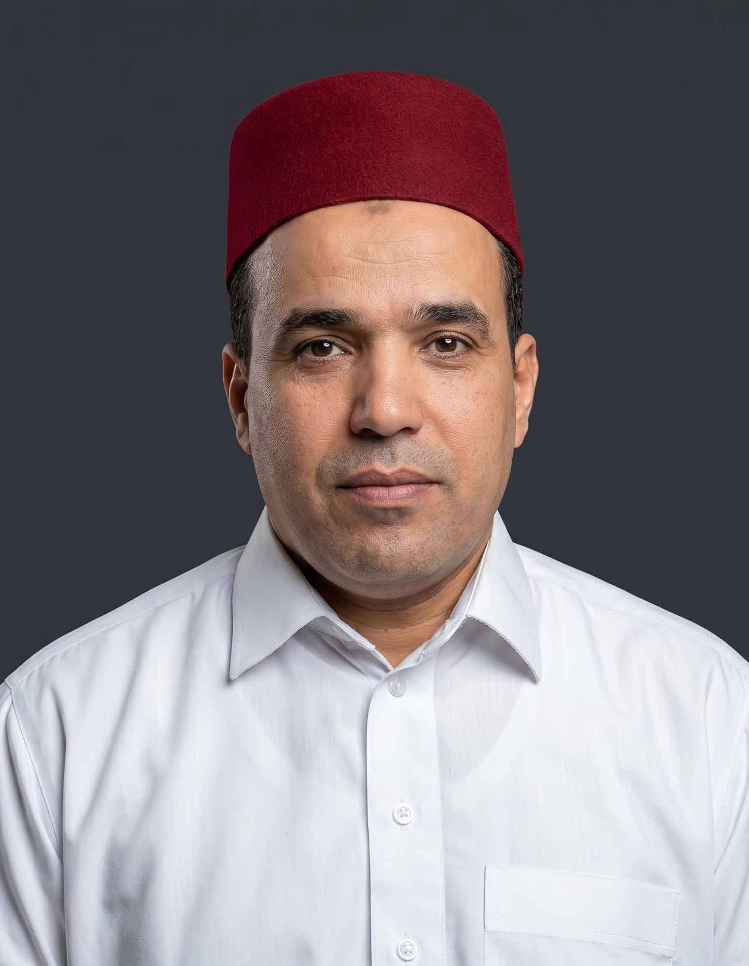 Portret van Koranreciteur Rasheed Bel Alia